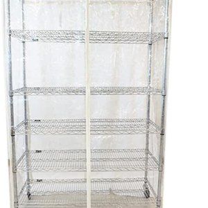 Crate and Barrel DUST COVER for Wire Shelving Storage Rack Size:48"Wx18.5"Dx68"H